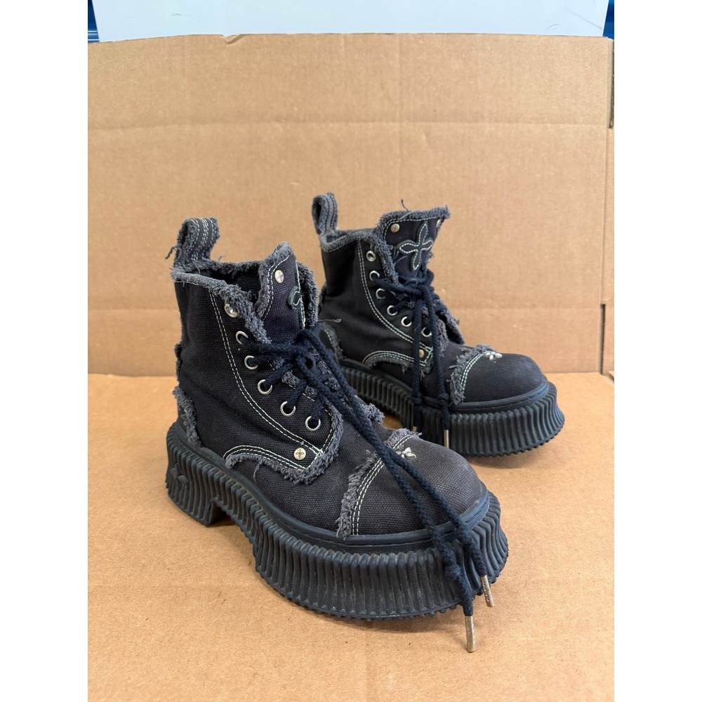 SMFK Compass Dark Biscuit Chunky Platform Desert Boots Womens Size 36 EU